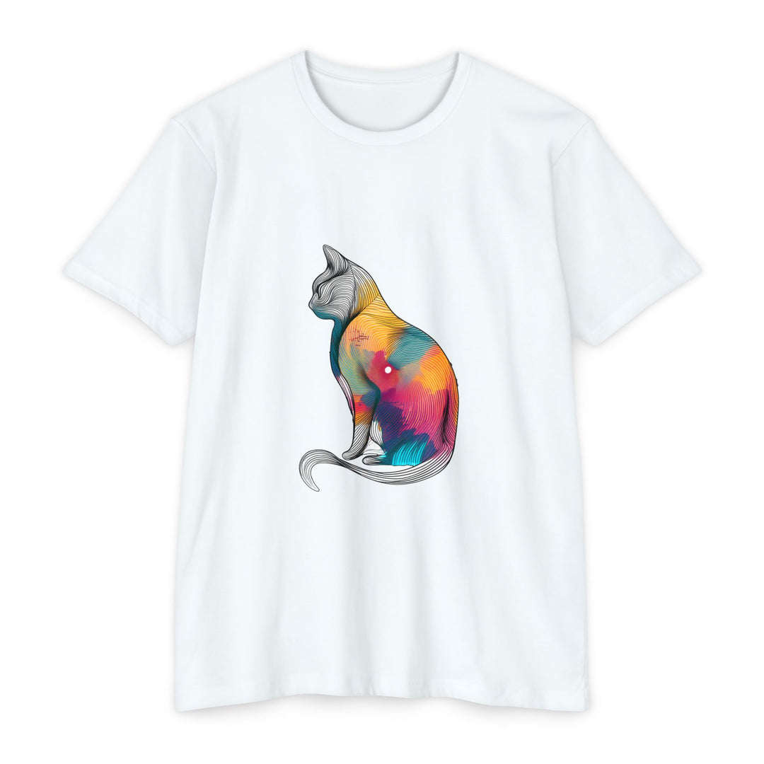 Psychedelic Cat T-Shirt - Hypnotic Feline Art