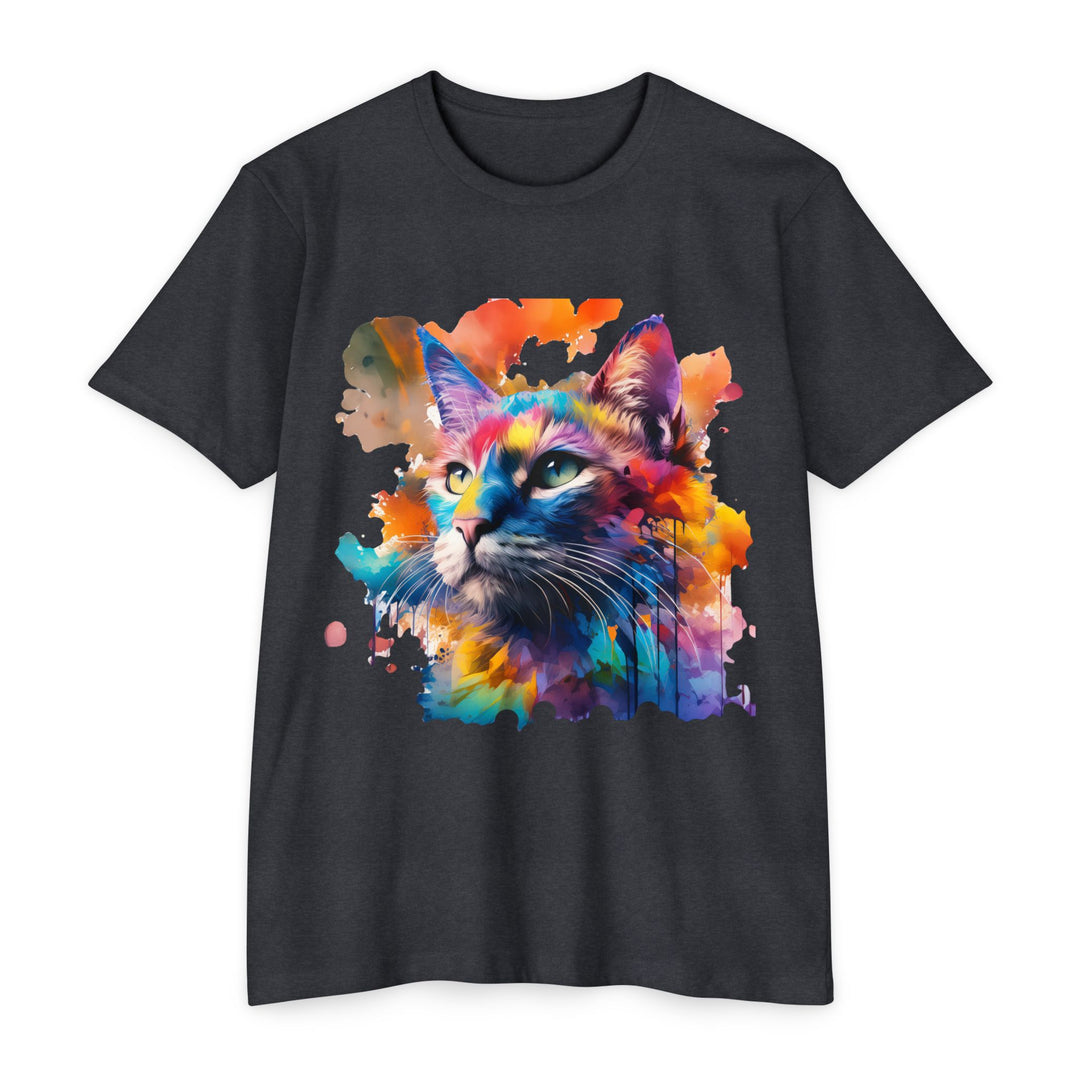 Cosmic Cat T-Shirt - Feline Nebula Art