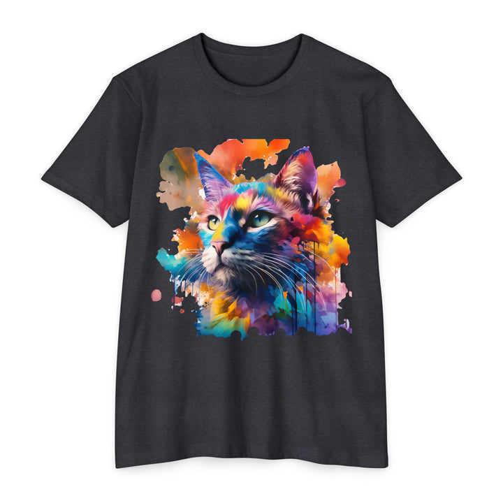 Cosmic Cat T-Shirt - Feline Nebula Art