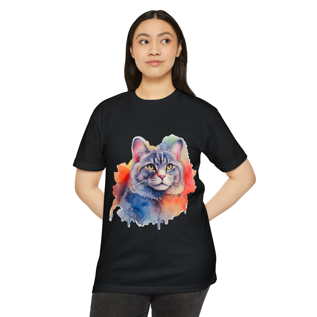 Watercolor Majesty Shirt - Artistic Cat Portrait