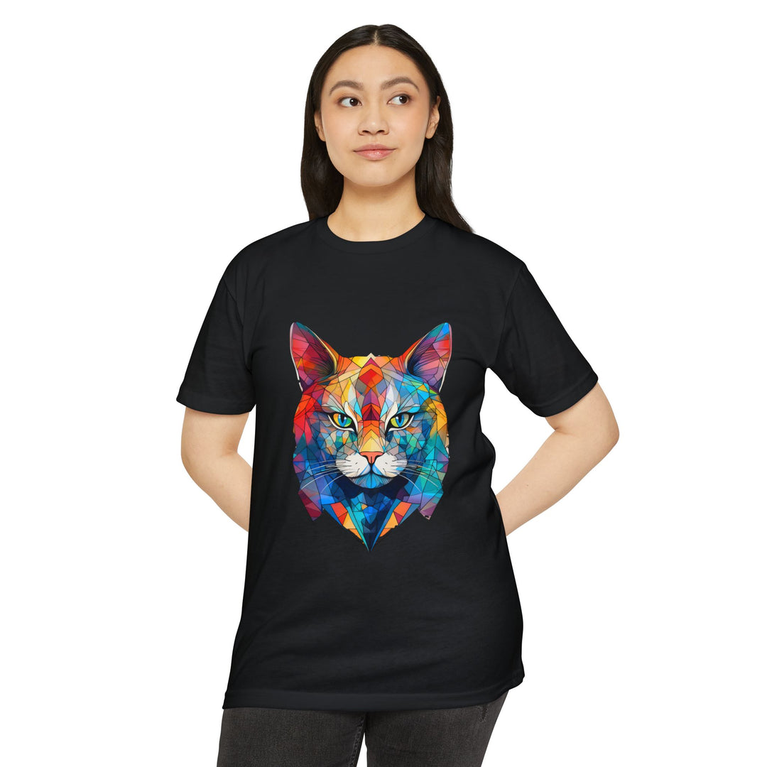 Kaleidoscope Cat Top - Unisex Ultra-Soft CVC Jersey T-Shirt