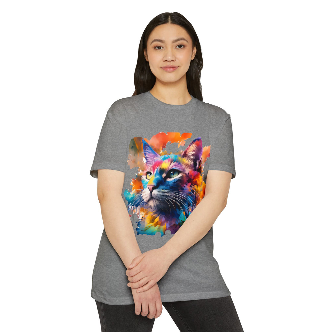 Cosmic Cat T-Shirt - Feline Nebula Art