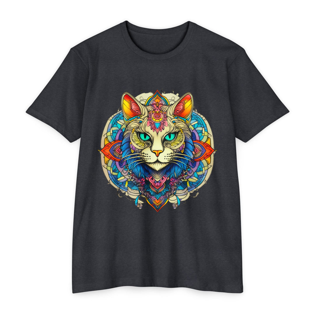 Mystic Mandala Cat Top - Unisex Spiritual Art T-Shirt