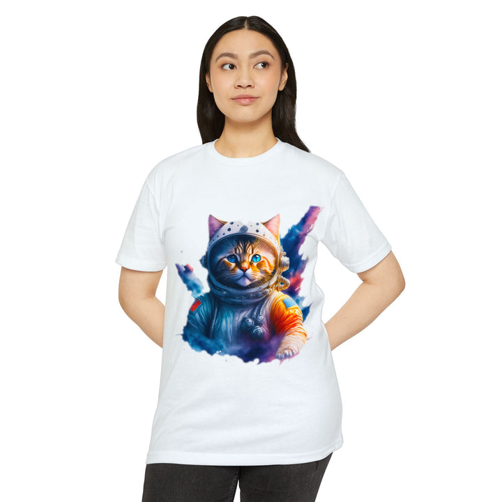 Cosmic Catstronaut Top - Unisex Space Odyssey T-Shirt