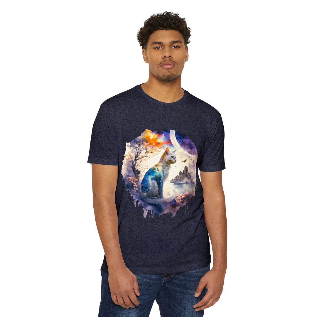 Cosmic Dreams Cat Top - Unisex Lunar Fantasy T-Shirt