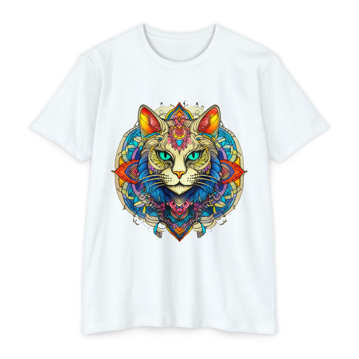 Mystic Mandala Cat Top - Unisex Spiritual Art T-Shirt