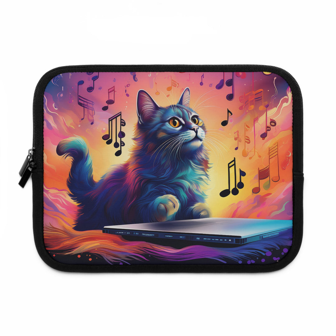 Feline Composer: Musical Inspiration Laptop Sleeve