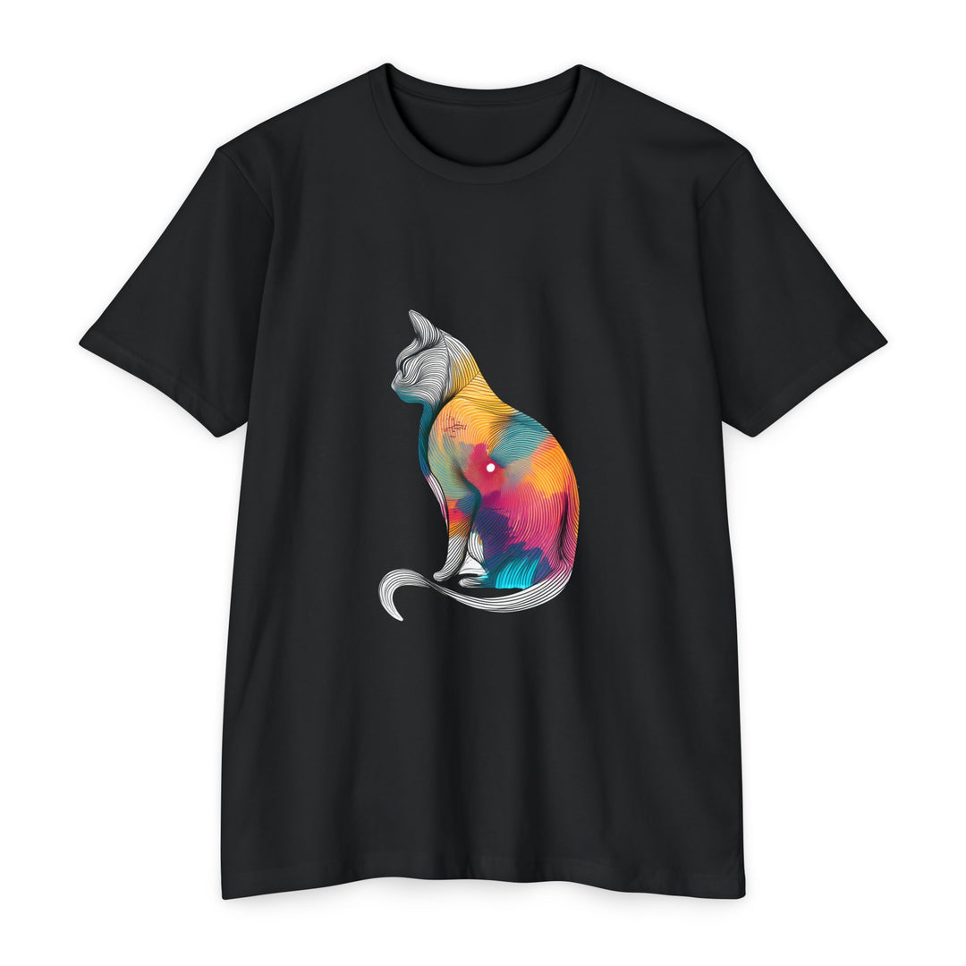 Psychedelic Cat T-Shirt - Hypnotic Feline Art