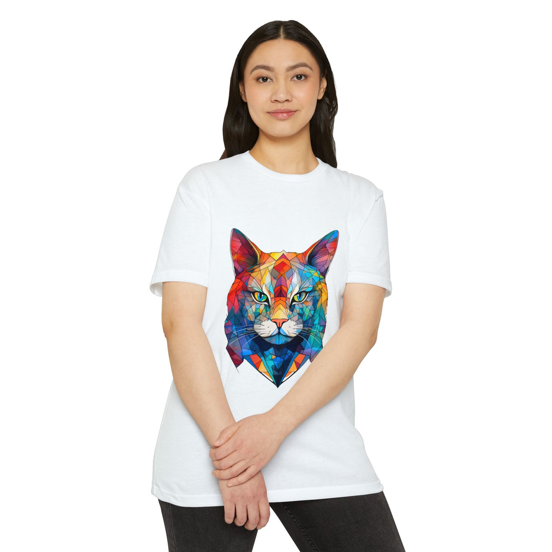 Kaleidoscope Cat Top - Unisex Ultra-Soft CVC Jersey T-Shirt