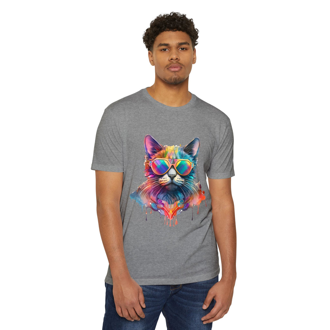 Groovy Beats Cat Top - Unisex DJ Cat T-Shirt