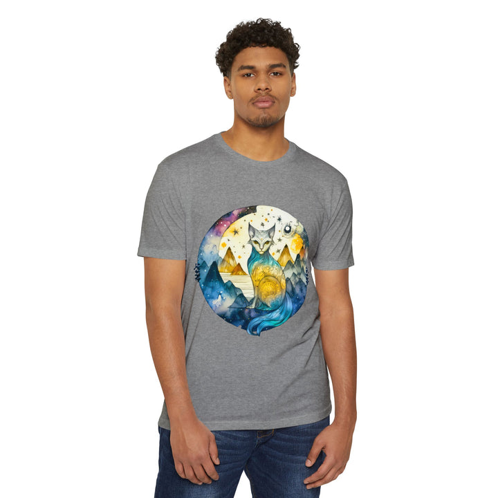 Mystical Moon Cat Top - Unisex Celestial Journey T-Shirt