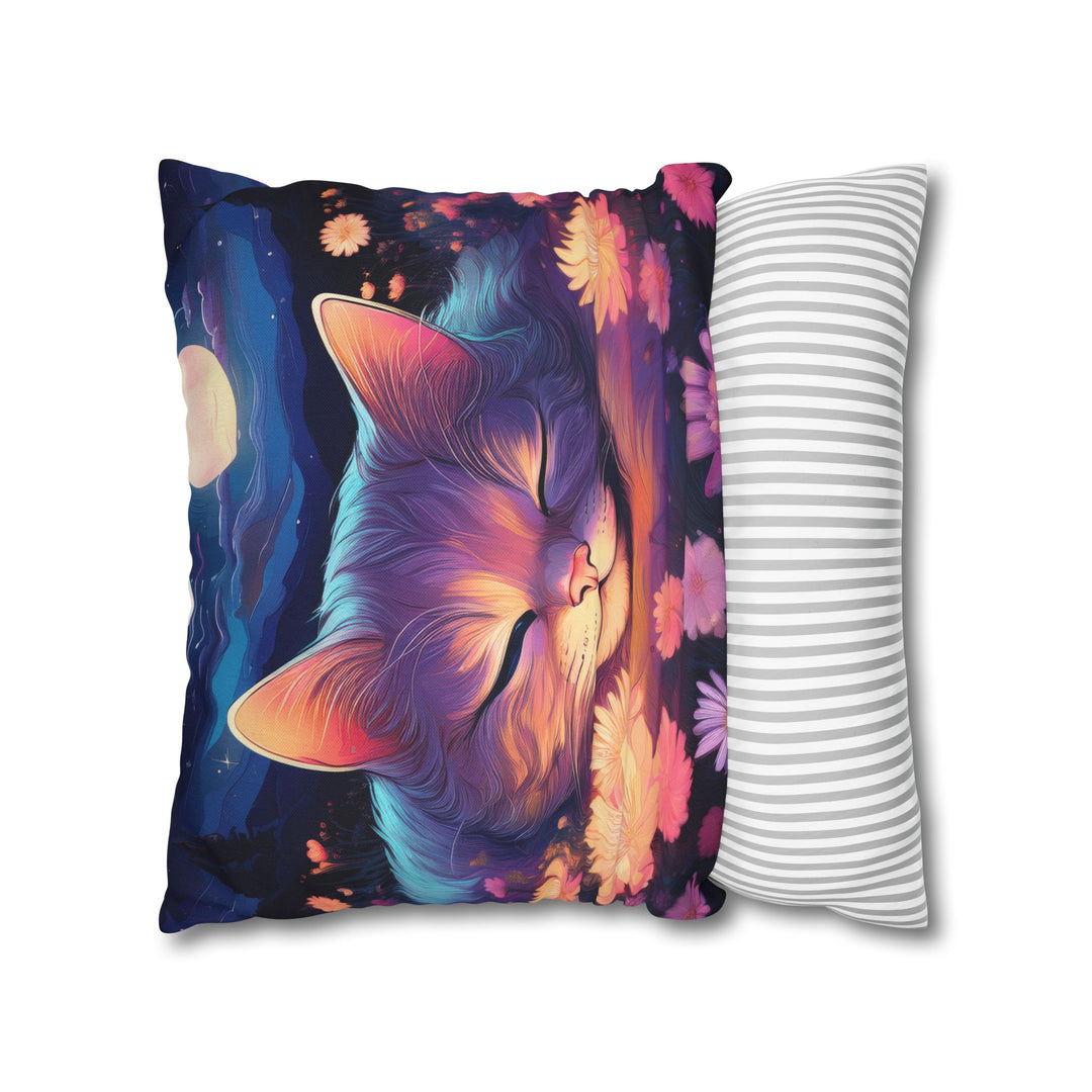 Moonlit Dreams: Enchanting Cat-Themed Pillowcase for Magical Comfort