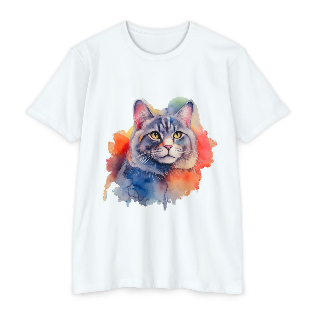 Watercolor Majesty Shirt - Artistic Cat Portrait