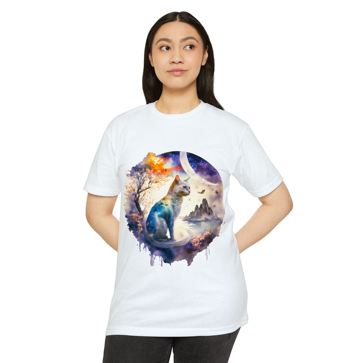 Cosmic Dreams Cat Top - Unisex Lunar Fantasy T-Shirt