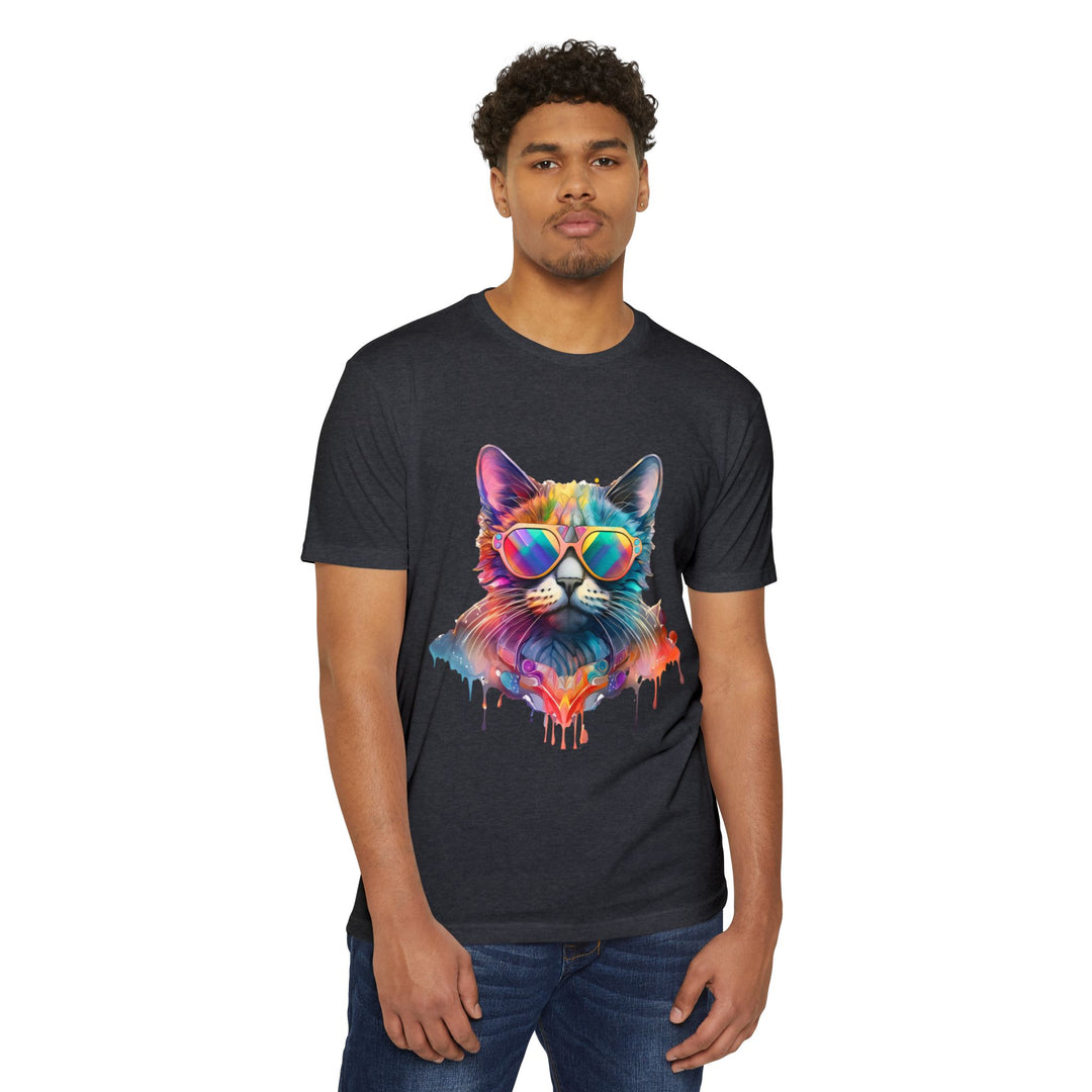 Groovy Beats Cat Top - Unisex DJ Cat T-Shirt