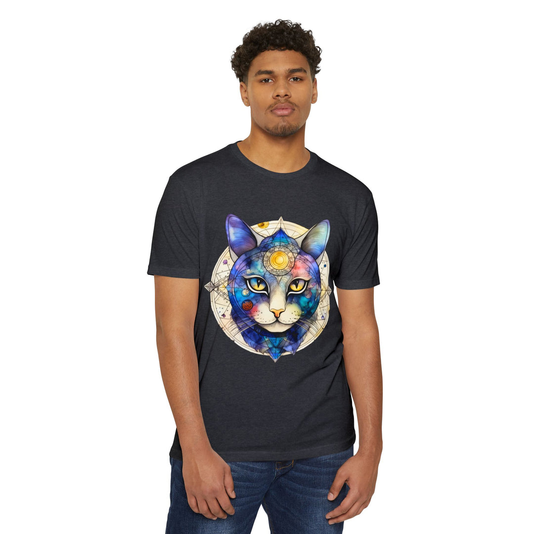 Cosmic Cat Universe Top - Galactic Feline Artistry