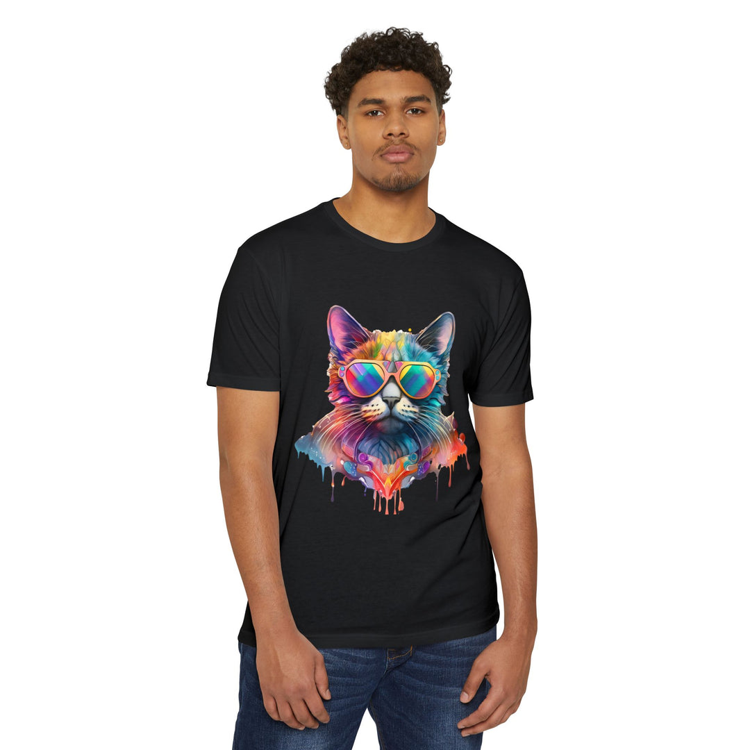 Groovy Beats Cat Top - Unisex DJ Cat T-Shirt