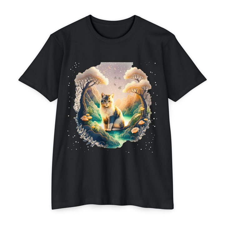 Mystic Grove Cat Top - Unisex Enchanted Forest T-Shirt