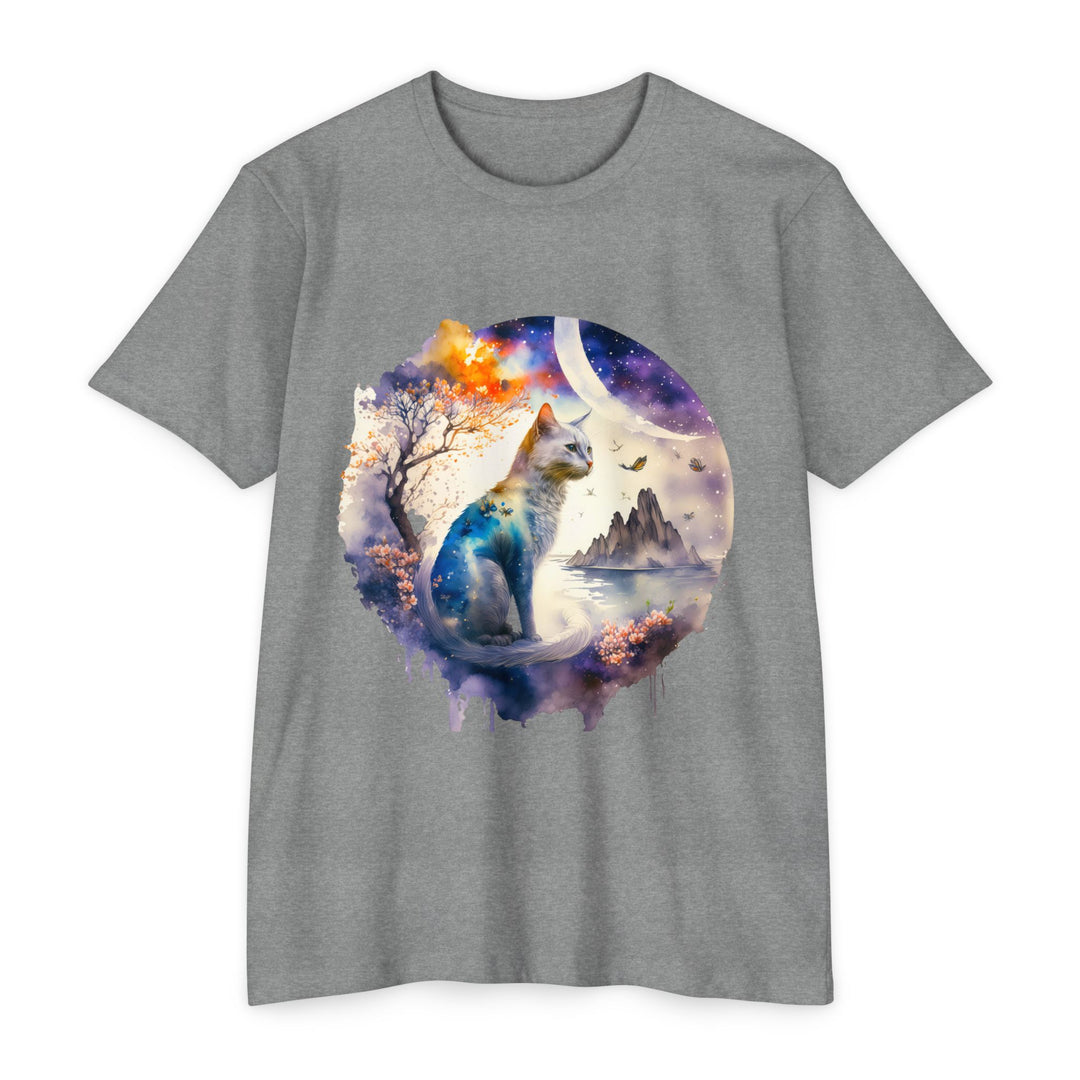 Cosmic Dreams Cat Top - Unisex Lunar Fantasy T-Shirt