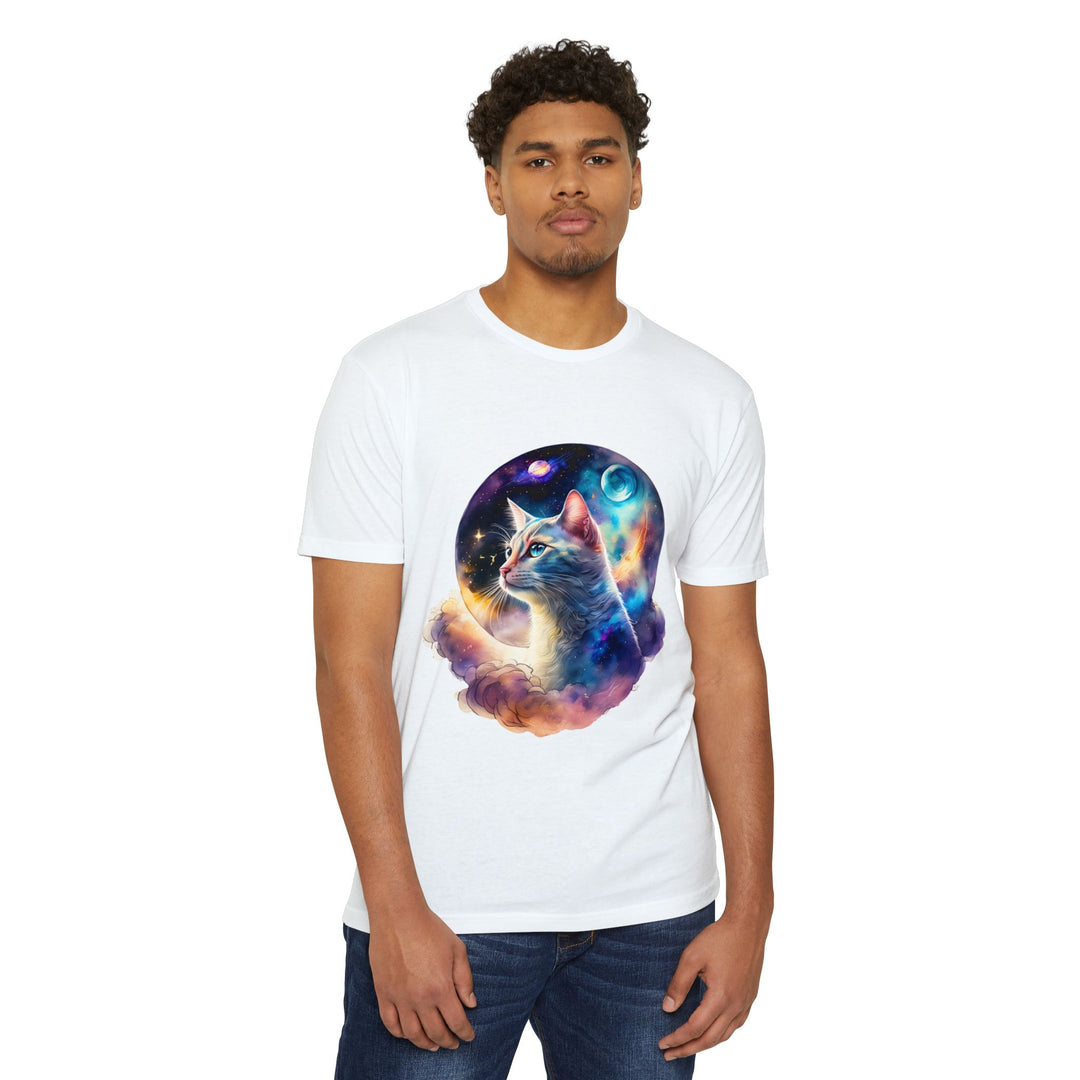 Celestial Cat Dreams Shirt - Mystical Galaxy Design