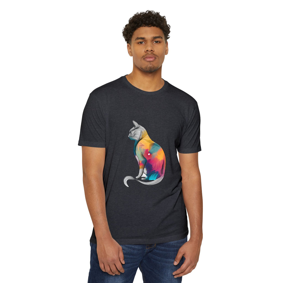 Psychedelic Cat T-Shirt - Hypnotic Feline Art