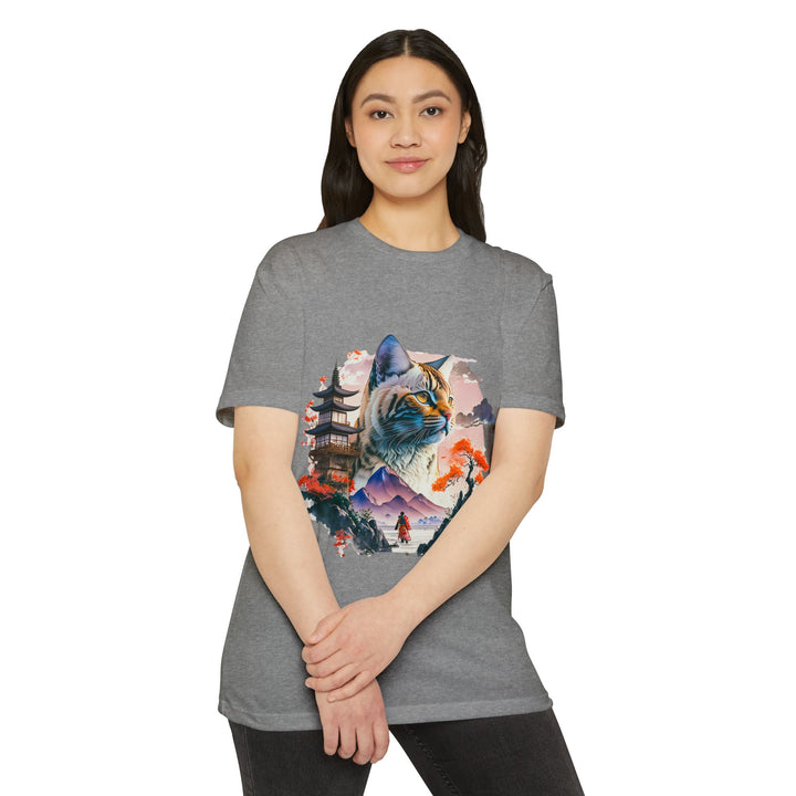 Samurai Spirit Cat Top - Unisex Traditional Art T-Shirt