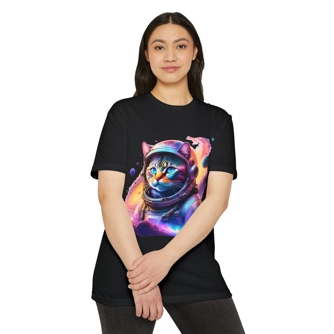 Galactic Explorer Cat Top - Unisex Astronaut Cat T-Shirt