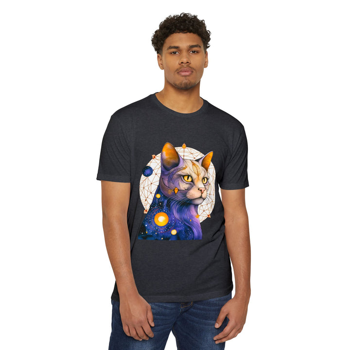 Astral Feline Majesty Top - Celestial Cat Art