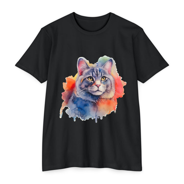 Watercolor Majesty Shirt - Artistic Cat Portrait