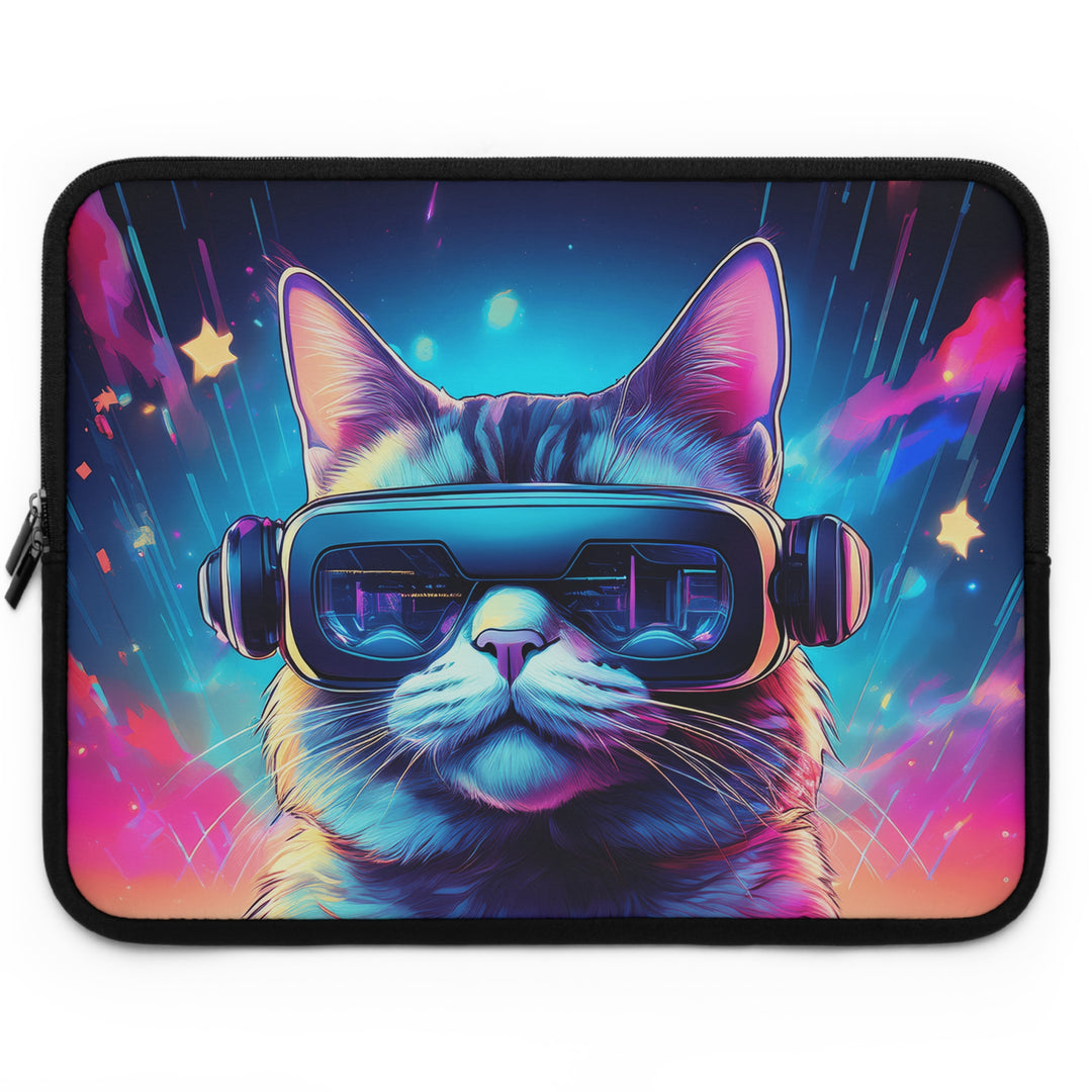 Cosmic Cool: VR Cat Laptop Sleeve