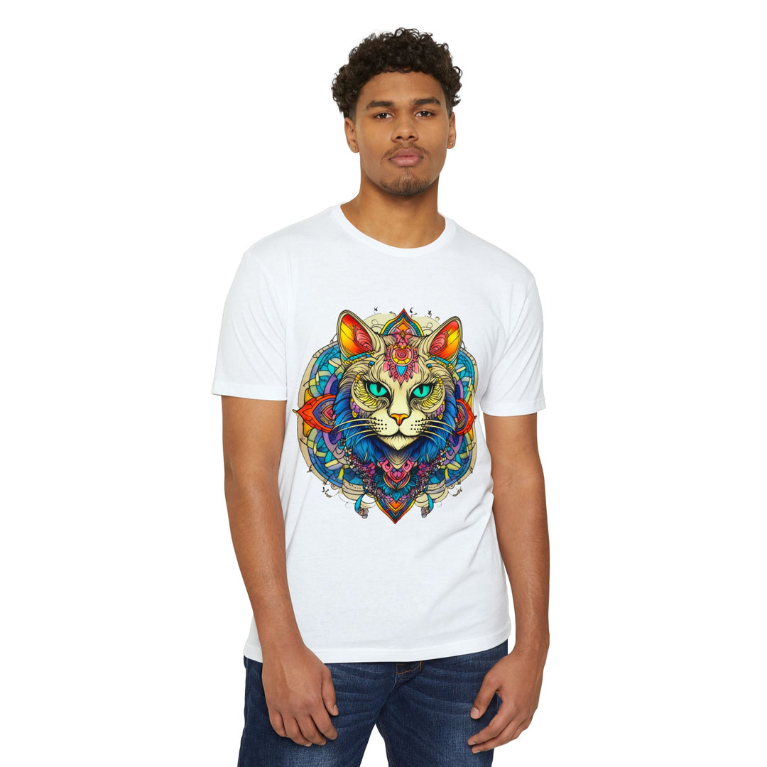 Mystic Mandala Cat Top - Unisex Spiritual Art T-Shirt