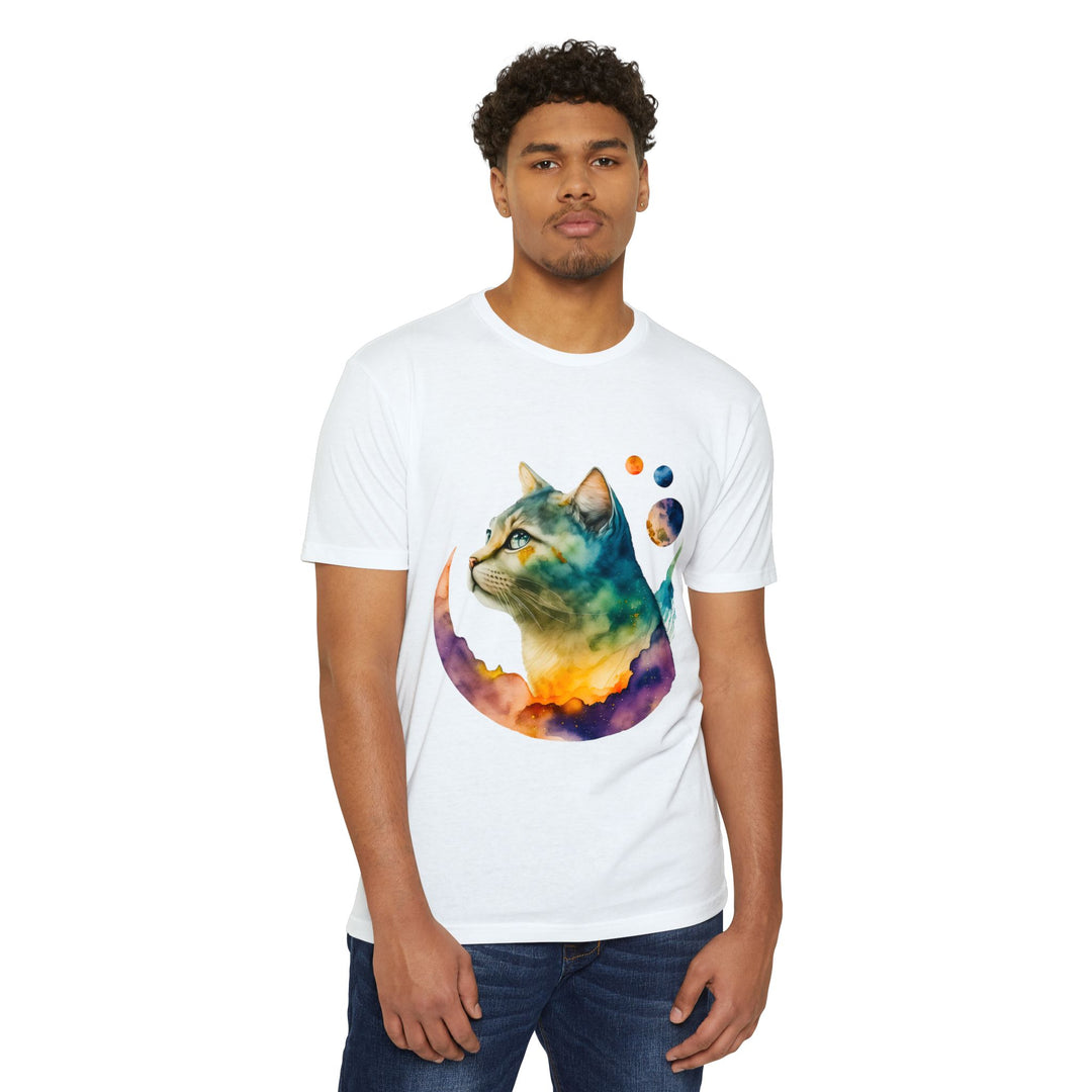 Lunar Cat Shirt - Celestial Feline Art Design