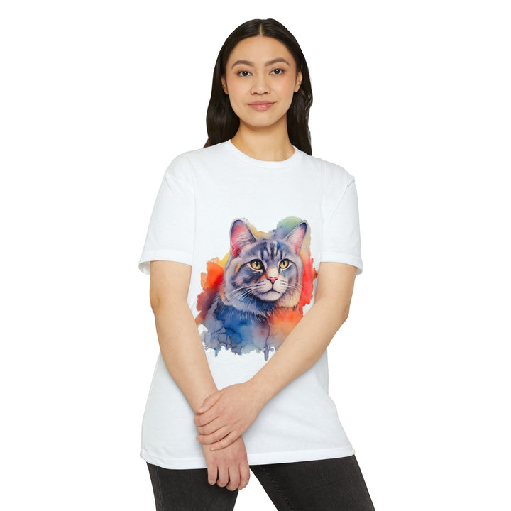 Watercolor Majesty Shirt - Artistic Cat Portrait