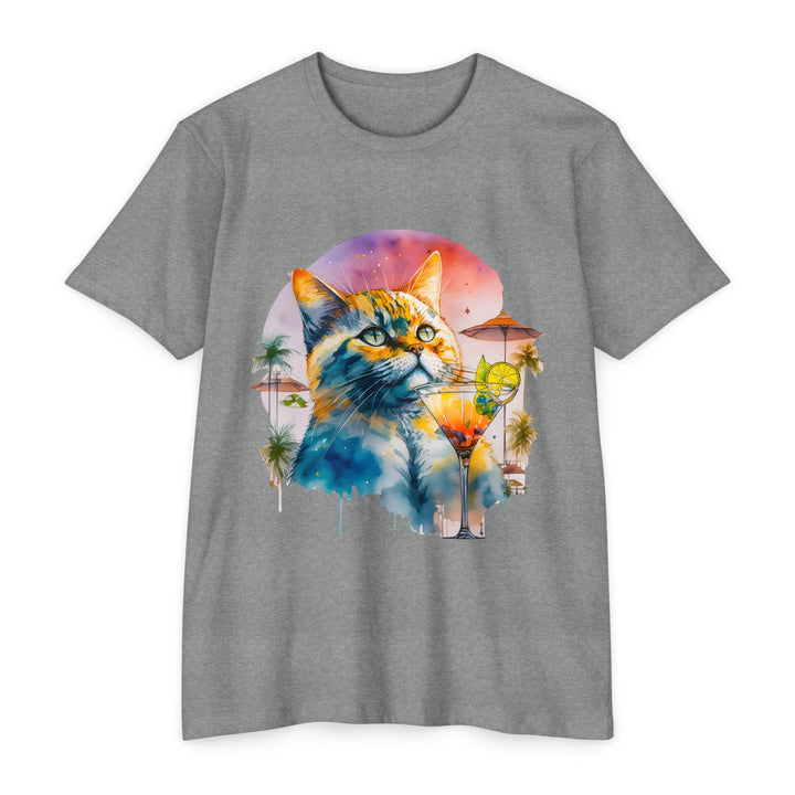 Tropical Feline Bliss Art Top - Vacation Vibes Cat Design