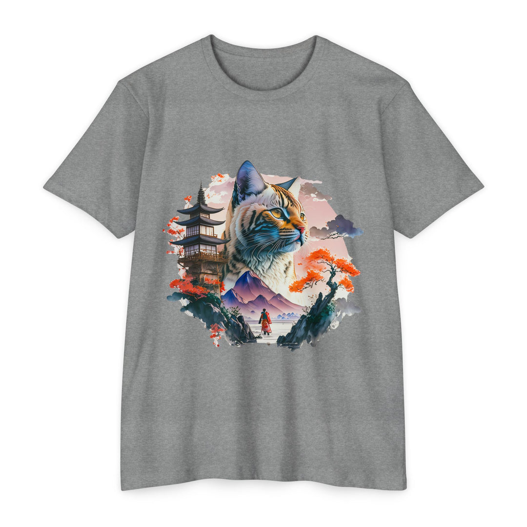 Samurai Spirit Cat Top - Unisex Traditional Art T-Shirt