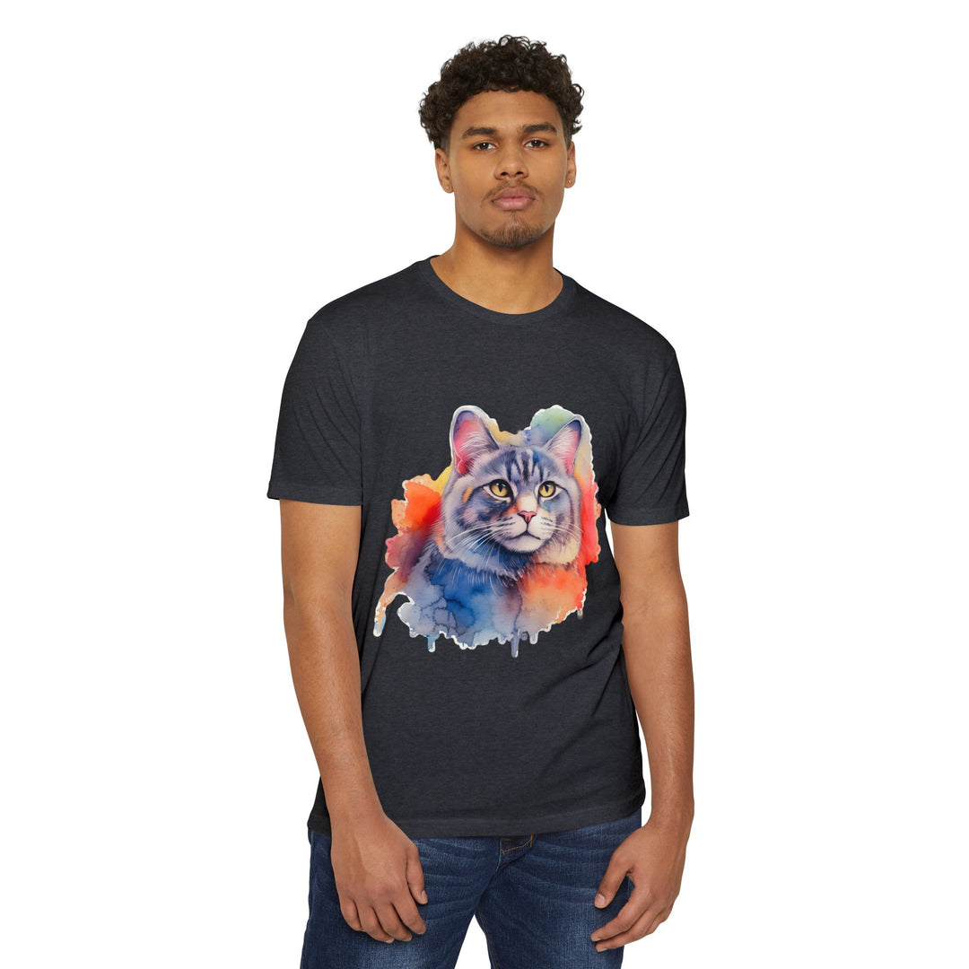 Watercolor Majesty Shirt - Artistic Cat Portrait