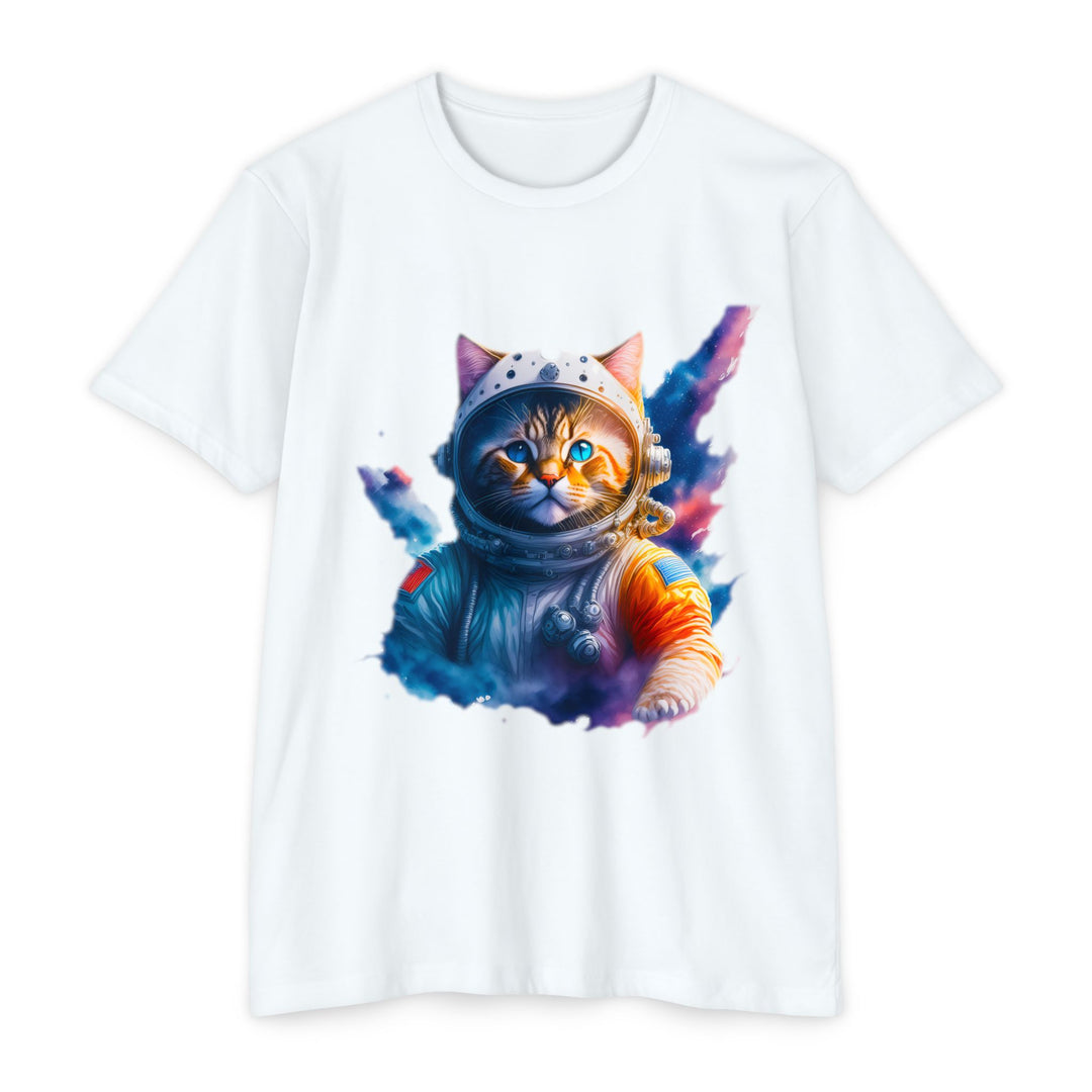 Cosmic Catstronaut Top - Unisex Space Odyssey T-Shirt