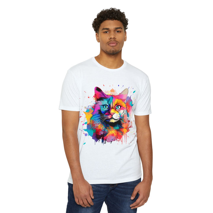 Color Burst Cat Top - Unisex Vibrant Art T-Shirt