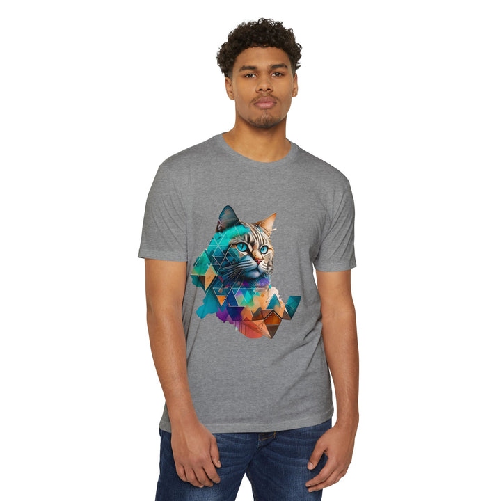 Geometric Illusions Cat Top - Unisex Abstract Art T-Shirt