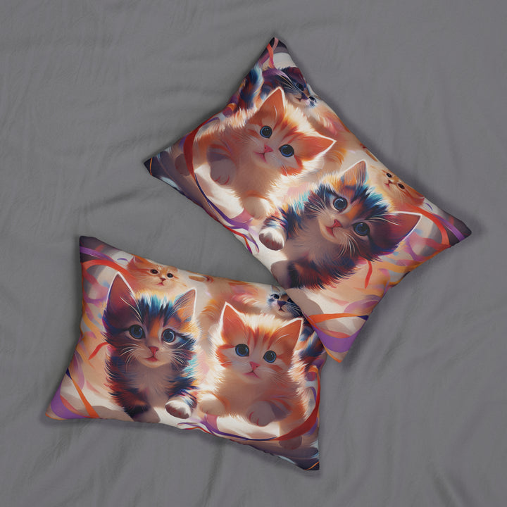 Bundle of Joy Kittens Lumbar Pillow – Cuteness and Comfort in One Adorable Design