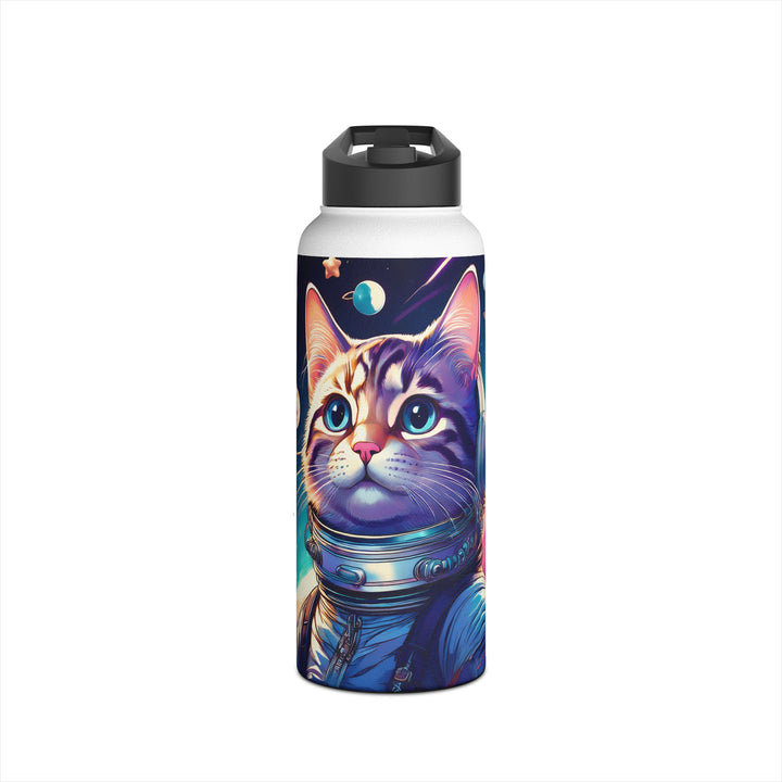 Cosmic Explorer Cat Stainless Steel Water Bottle – Out of This World Hydration