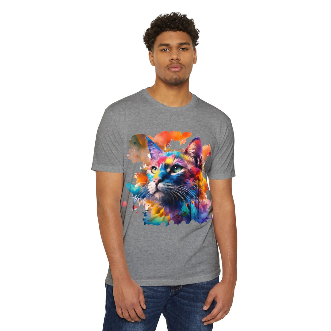 Cosmic Cat T-Shirt - Feline Nebula Art