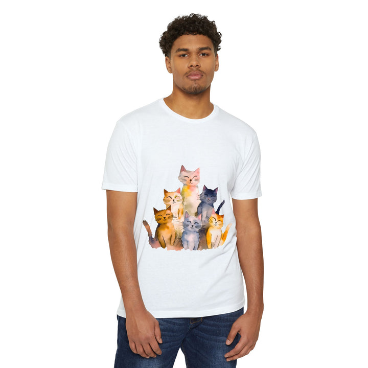 Charming Cat Family Shirt - Adorable Feline Gathering Design