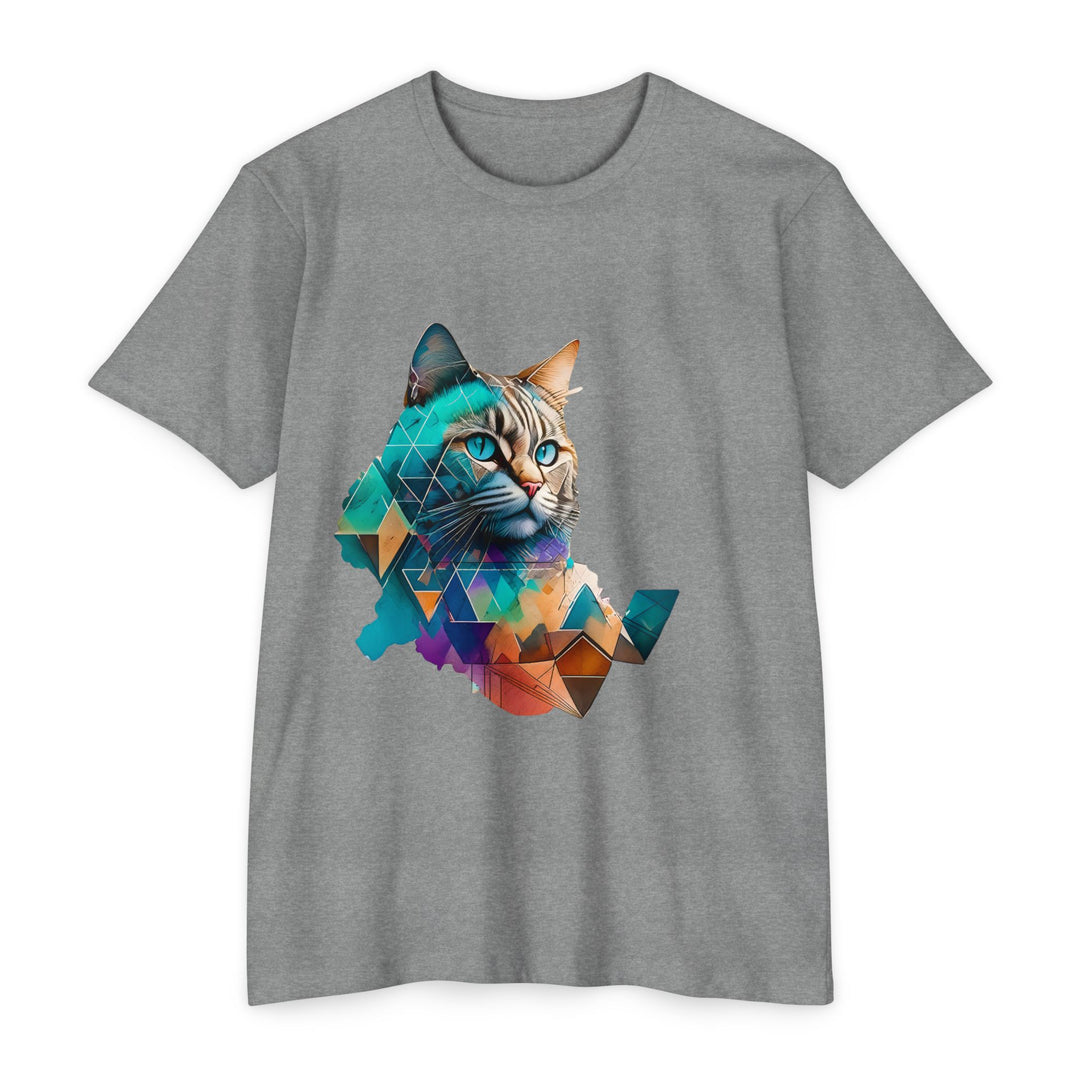 Geometric Illusions Cat Top - Unisex Abstract Art T-Shirt