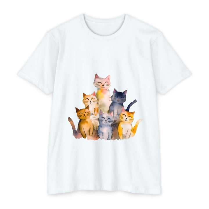 Charming Cat Family Shirt - Adorable Feline Gathering Design