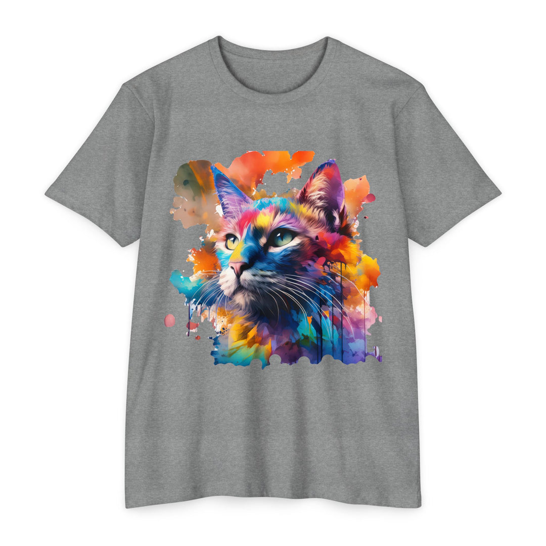 Cosmic Cat T-Shirt - Feline Nebula Art