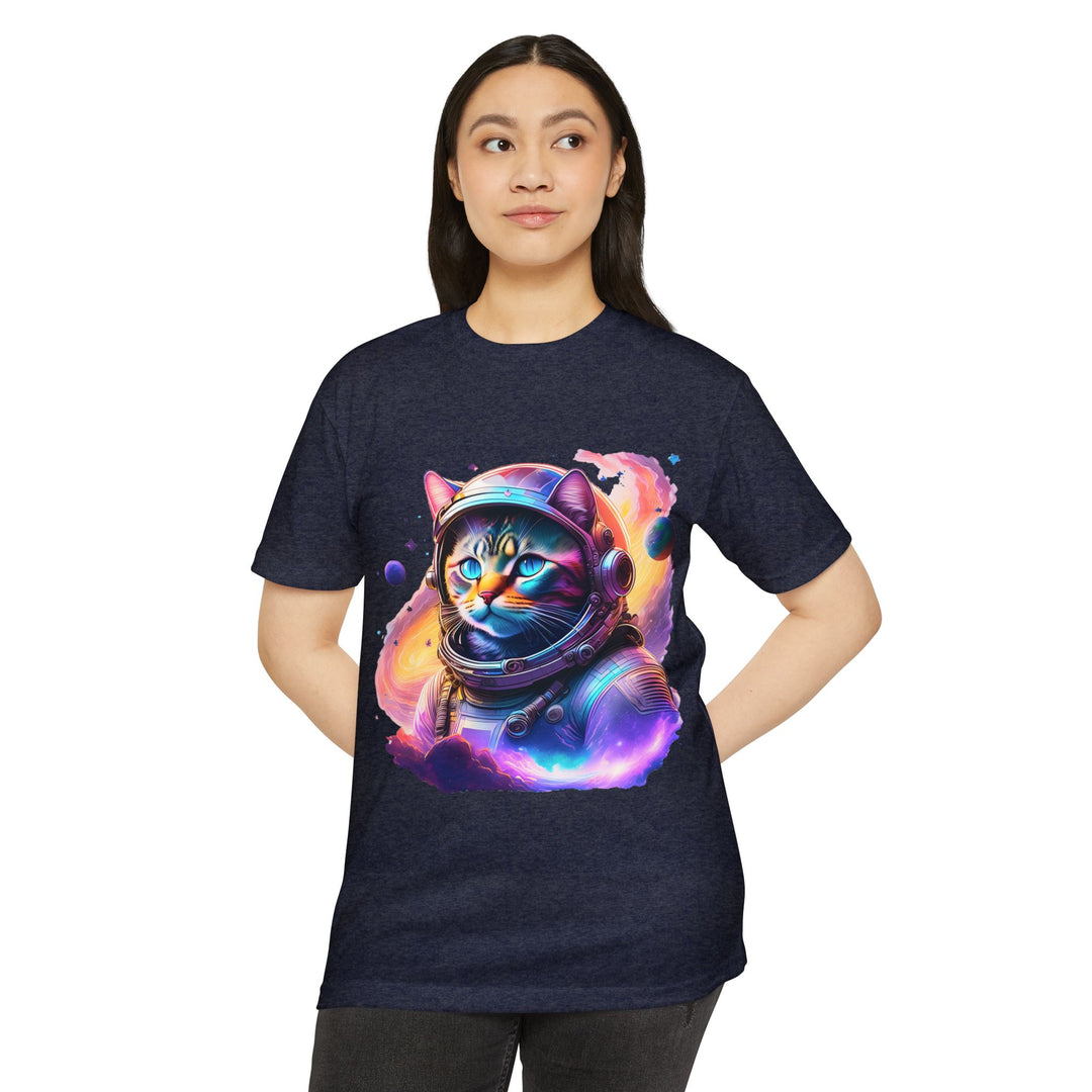 Galactic Explorer Cat Top - Unisex Astronaut Cat T-Shirt