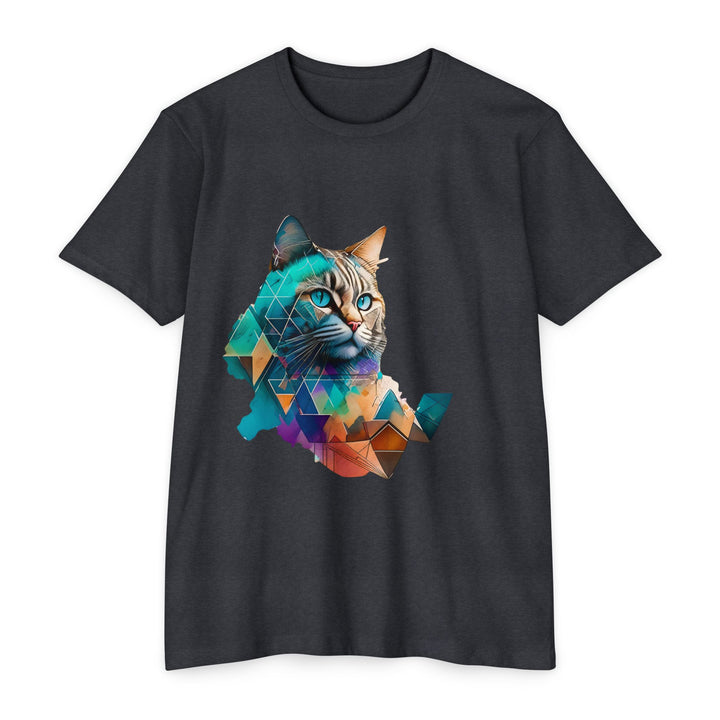 Geometric Illusions Cat Top - Unisex Abstract Art T-Shirt