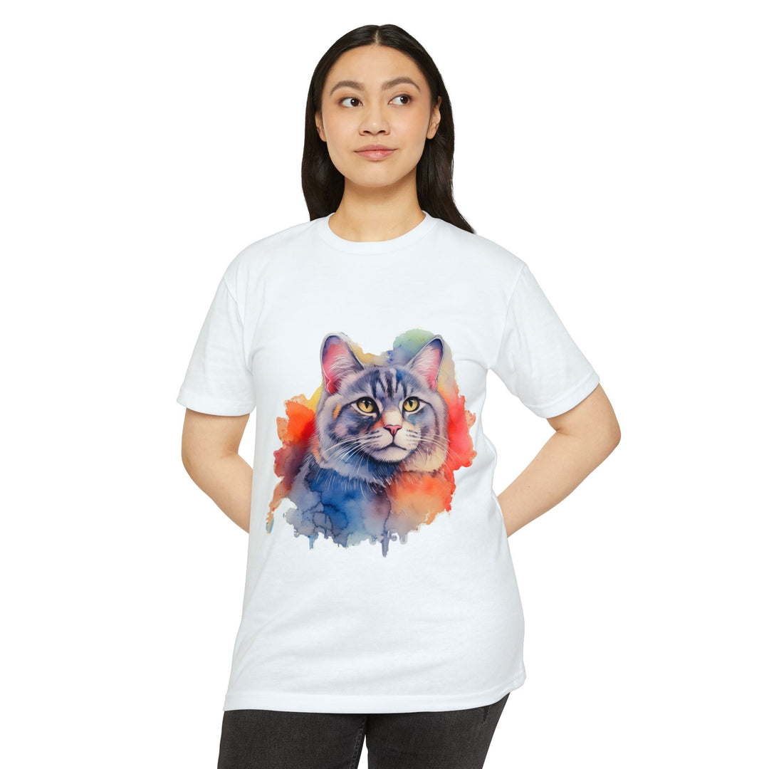 Watercolor Majesty Shirt - Artistic Cat Portrait