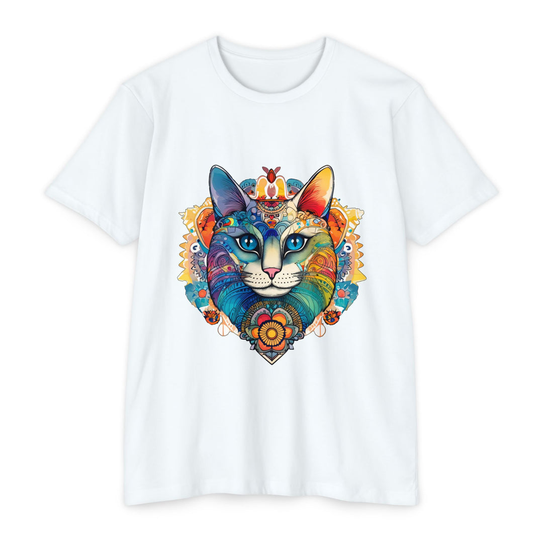 Bohemian Mandala Cat Shirt - Vibrant Feline Art Design